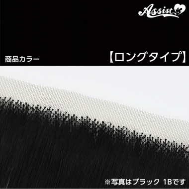生え際パーツ　ロングタイプ　ブラック　1B