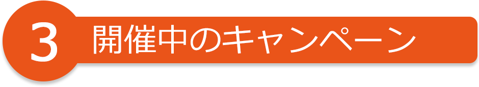 3 開催中のキャンペーン