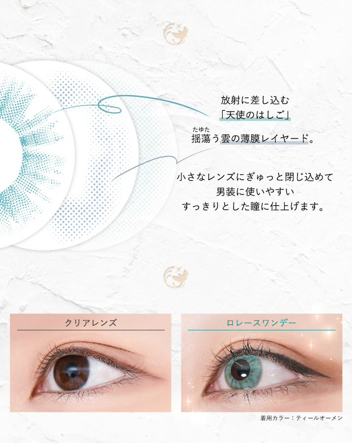 男装に使いやすいすっきりとしたレンズデザイン