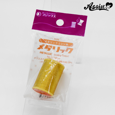 フジックス メタリック ミシン糸(刺繍にも使えます) 1号100m巻 金