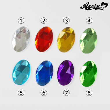 クリスタルパーツ　楕円型　3cm　1個　タイプE