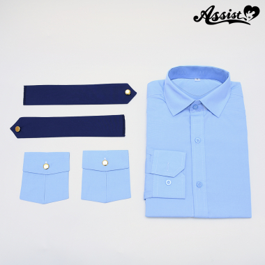 警官風カラーシャツ　(男装仕様・長袖)