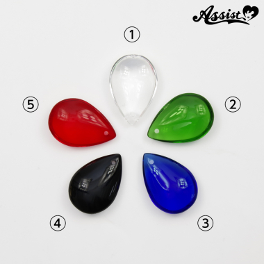 【在庫限り】ビジュー　雫型ストーンタイプ　2.8cm　1個