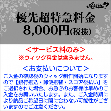 デザインカット&セット　超特急制作サービス料金　8,000円(税抜)