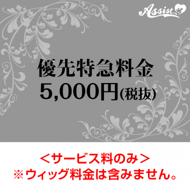 デザインカット&セット 特急制作サービス料金 5,000円(税抜)