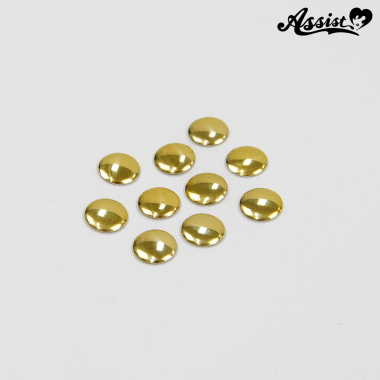 貼るだけ 丸ボタン 0.7cm 10個 ゴールド