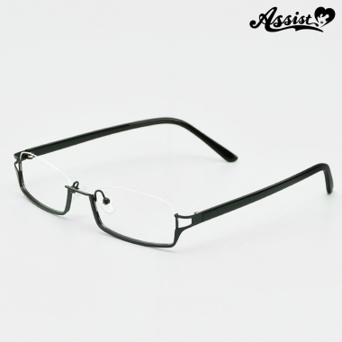 ハーフフレームメガネ　レンズなし