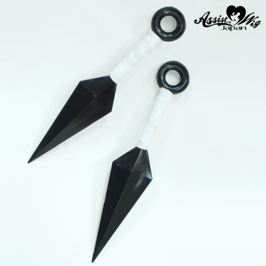 プラスチック製クナイ (白紐) 2本