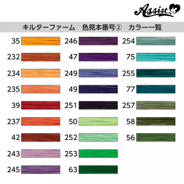 フジックス キルターファーム キルト専用糸 150m巻(50番手) 色見本番号② 237