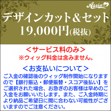 デザインカット&セット　19,000円(税抜)