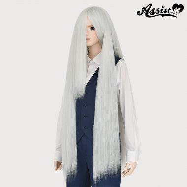 スーパーロング ワッフル加工風 ホワイトシルバー 60