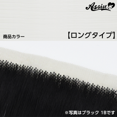 生え際パーツ ロングタイプ ホワイトシルバー 60