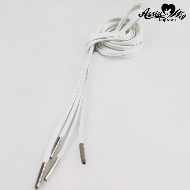 靴紐　120cm　5mm幅　(平紐)　ホワイト