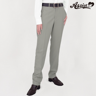 【ポージングしやすい】カラースラックス　グレー XL