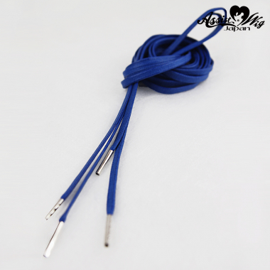 靴紐　120cm　5mm幅　(平紐)　ブルー