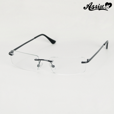 ノーフレームメガネ　ブラック