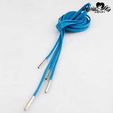 靴紐　120cm　5mm幅　(平紐)　ライトブルー