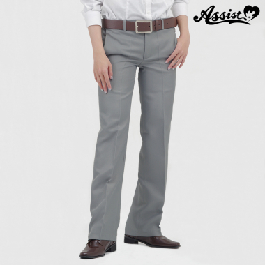 カラースラックス　グレー