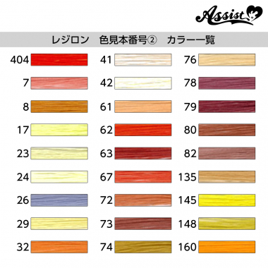 フジックス レジロン ミシン糸 300m巻(50番手) 色見本番号②