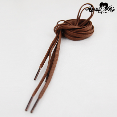 靴紐　120cm　5mm幅　(平紐)　ブラウン