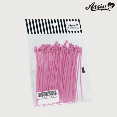 結束バンド　90本入り　ライトピンク