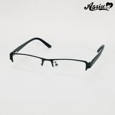 ハーフフレームメガネ(上タイプ)　ブラック