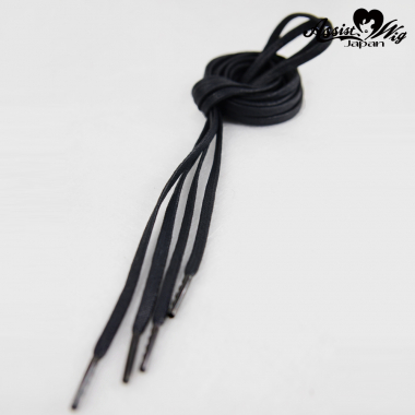 靴紐　120cm　5mm幅　(平紐)　ブラック