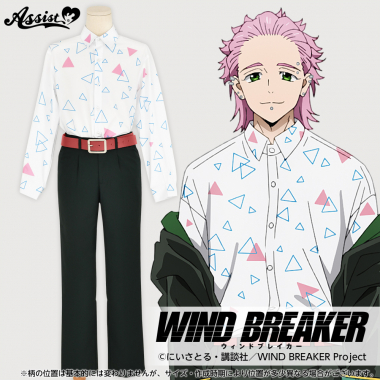 WIND BREAKER 風鈴高校 桐生三輝 柄シャツ S