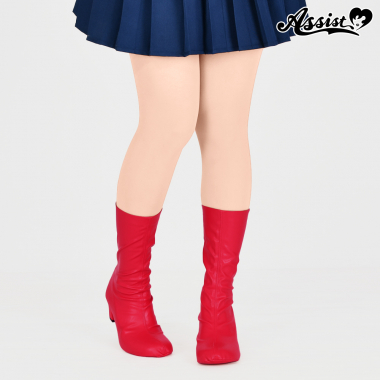 ブーツカバー　ショート　レッド