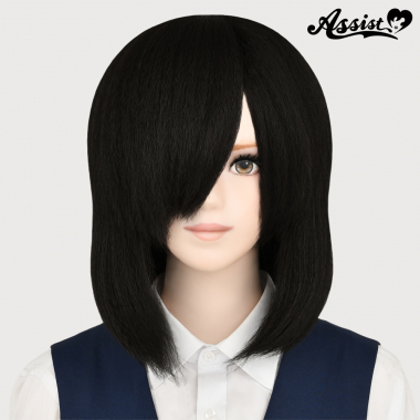 ナチュラルレイヤー　ワッフル加工風　ブラック　1B