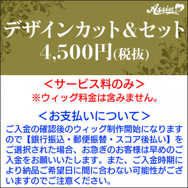 デザインカット&セット　4,500円(税抜)