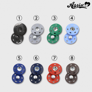 【在庫限り】カラースナップボタン 1.5cm 5個 レッド