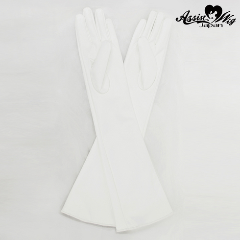 合皮手袋　(ロング)　ホワイト