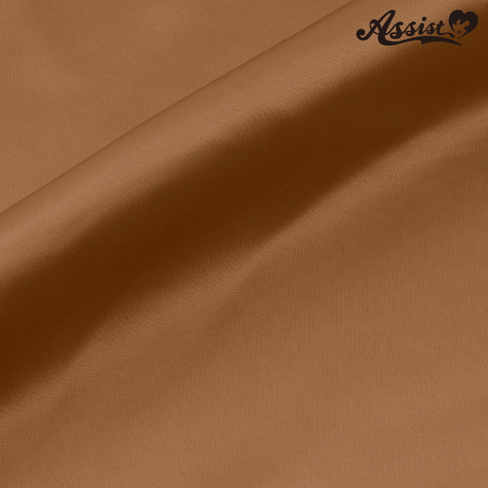 【SALE】　マットサテン　150cm巾×50cm　ブラウン系　No.12